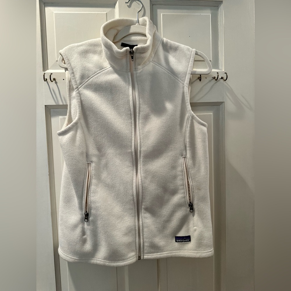 Patagonia White Fleece Vest